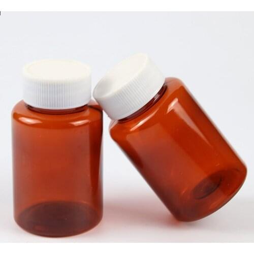 300pcs 100ml Plastic PET Clear Empty Seal Bottles Solid Powder Medicine Pill Container Reagent Vials NO428