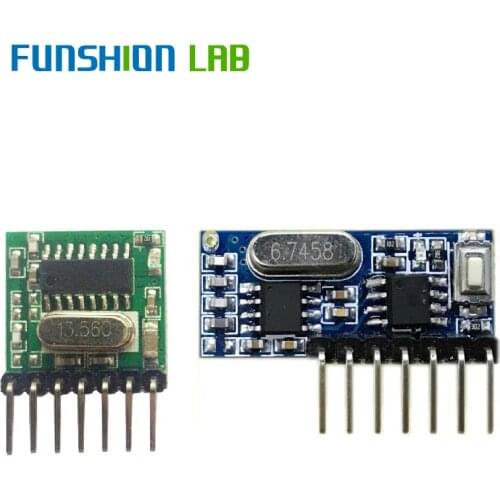 FUNSHION 433mhz Wireless Wide Voltage Coding Transmitter + Decoding Receiver 4 Channel Output Module For 433 Mhz Remote Controls