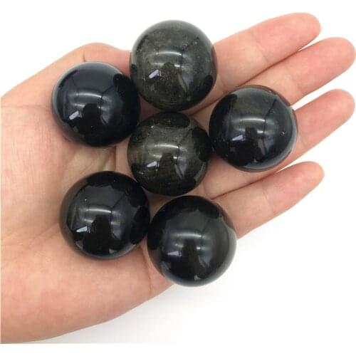 Beautiful 1pc Natural Golden Obsidian Ball Jin Yao Stone Quartz Crystal Sphere Gemstone Balls Healing Natural Quartz Crystals