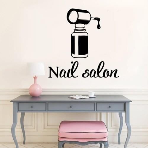 Creative Nail bottle Vinyl Wall Sticker Home Decor Stikers For Kids Room Living Room Home Decor Mural Custom
