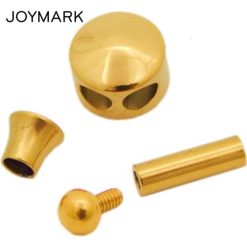 Stainless Steel Jewelry Material Slide Spacer Bead And End Caps Leather Rope Buckle For Adjustable Bracelet Necklace BXGC-216