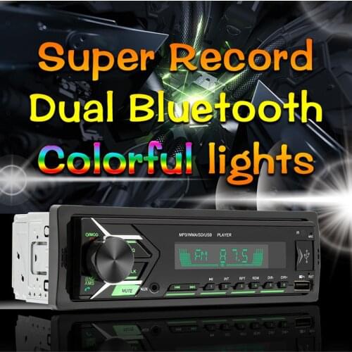 MLOVELIN Car Multimedia Radio Player Remote Control Charger Phone USB/SD Audio MP3 Player 1DIN In-Dash Car Audioradio Aux Input