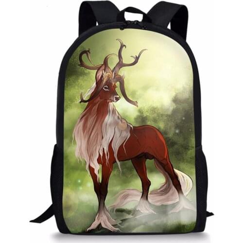 HaoYun Fashion Childrens Backpacks Fantasy Deer Pattern Toddler Kids School Book Bags Cartoon Animal Girls Travel Backpack