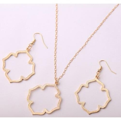 Fashion Flower of Life Pendant Chain Necklace SET