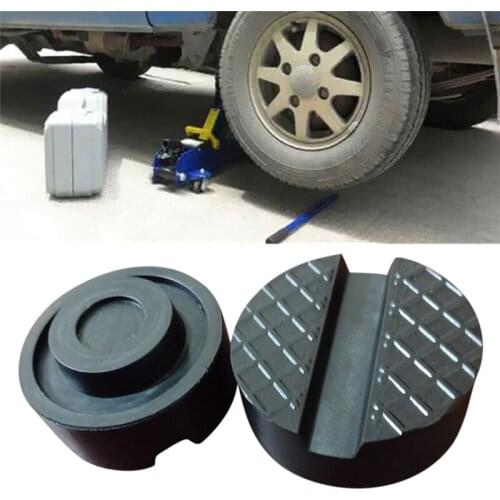 New Rail Floor Slotted Car Jack Guard Tool Car Jack Pad Rubber Disc Pad Auto Vehicle Weld Jacking Lifting Disk Frame Protector