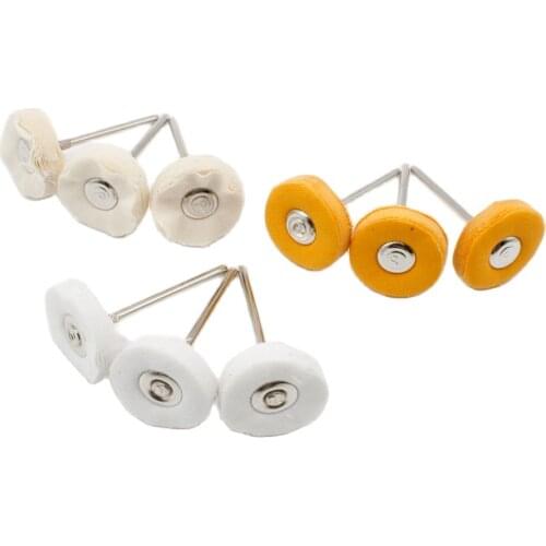 100pcs 22mm Cloth Buffing Wheel 2.35mm Shank Gold Silver Mirror Polishing Tool Jewelry Making Supplies