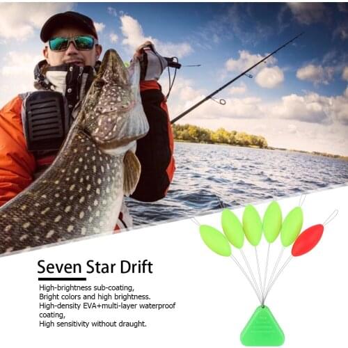 Seven-Star Floats Carp Fishing Tackle Supply Foam Luminous Fishing Float Oval for Outdoor Fishing Portable Accessories