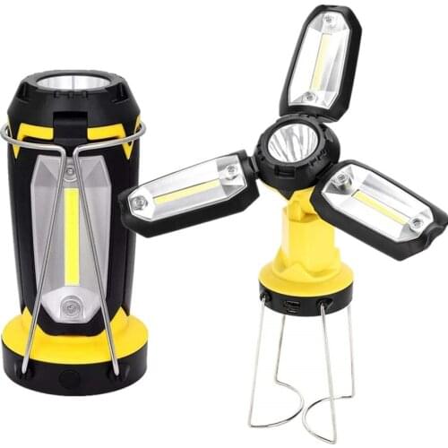 Portable COB Work Light LED Lantern Tent Lamp USB Rechargeable Camping Lanterns Inspection Light for Outdoor Emergency