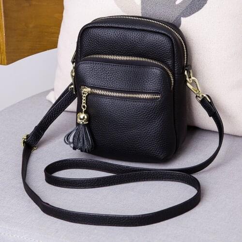 Genuine Leather Real Cowhide Womens Casual Fashion Bag Women Messenger Bag Small Shoulder Bag Crossbody Bags for Women Handbags