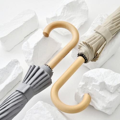 Luxury 16K Windproof Golf Umbrella Men Wooden Long Handle Big Outdoor Umbrella Rain Women Designer Patio Umbrella Corporation