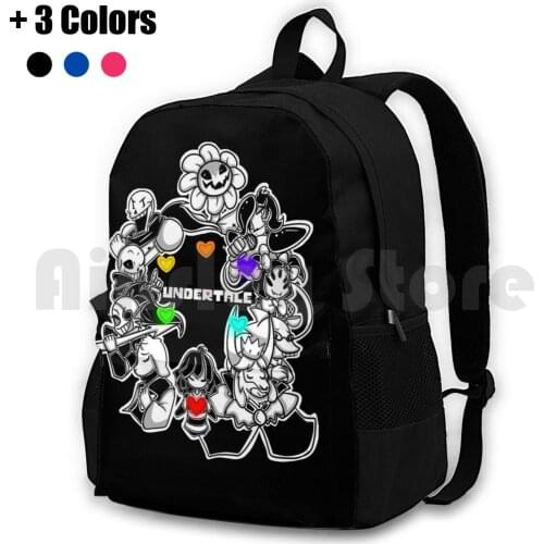 Undertale Outdoor Hiking Backpack Waterproof Camping Travel Undertale Tumblr Hipster Frisk Sans Papyrus Flowey Rpg Role Indie