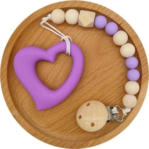 Silicone Pacifier Chain With Baby Teether Food Grade Silicone Nipple Clips Holder Newborn Accessories Babi Chewing Teether Toys