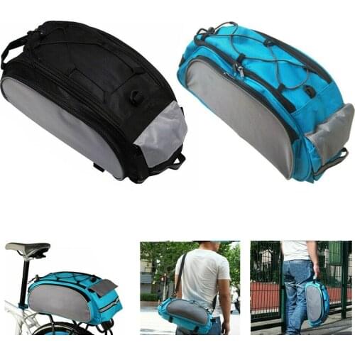 Large Capacity Bicycle Rear Seat Bag Cycling MTB Bike Saddle Rear Rack Luggage Carrier Tail Seat Pannier Shoulder Messenger Bag