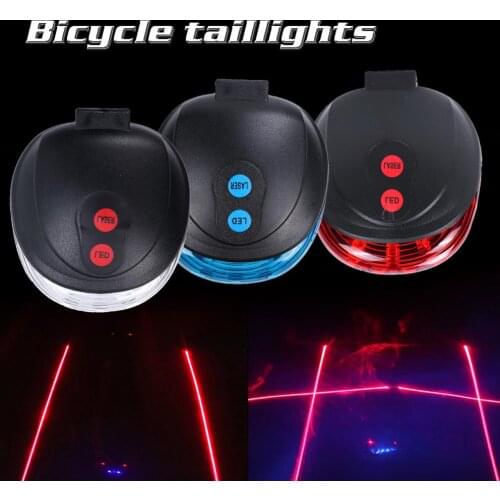 Bicycle Laser Taillights 3LED Lights Riding 7 Modes Equipment Mountain Bike Accessories Warning