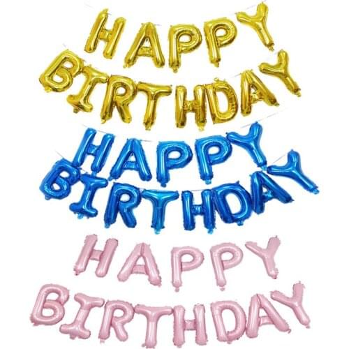 Home Festival Supplies Childrens Birthday Gifts Party Decorations Happy Birthday Aluminum Foil Balloons Couples Party Gifts