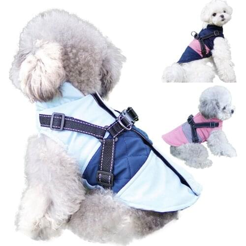 Winter Warm Dog Clothes Reflective Pet Padded Vest Jacket Coat Harness Clothing For Small Medium Dog Chihuahua Ropa Para Perros