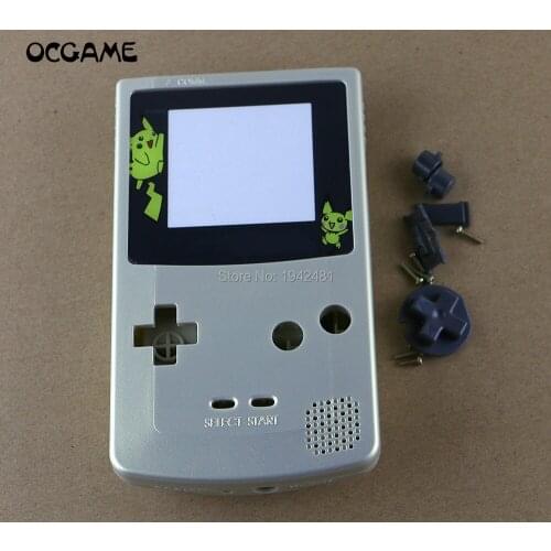 1set New Replacement Full Housing Shell for GBC Gold Color Case for Gameboy Color