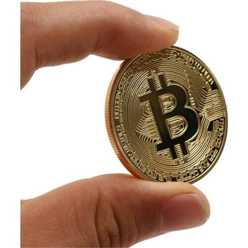 1pcs Bitcoin Coin Souvenir Gold Plated Collectible Gift Bit Ethereum Litecoin Art Collection Physical Commemorative Coin