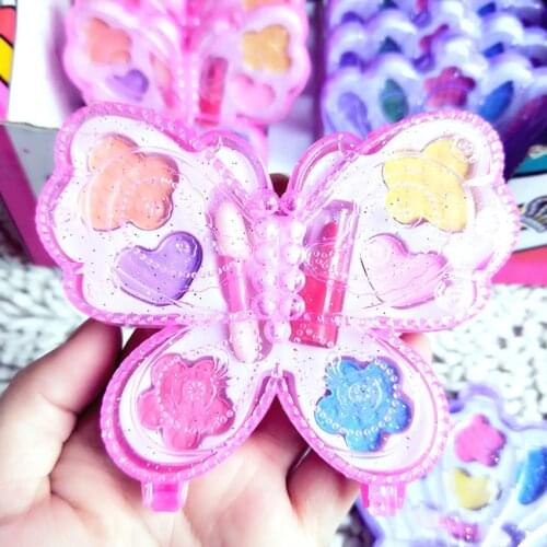 1PC Pretend Play Cosmetics Kit Toys Girls Makeup Tools Set Simulation Lipstick And Eye Shadow For Kids