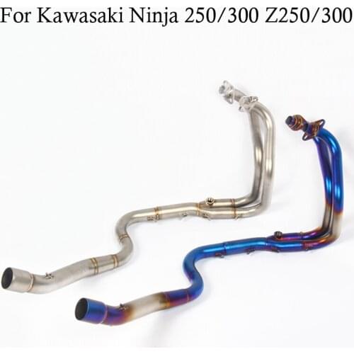 2 Color Available Exhaust Muffler Connection Link Pipe For Kawasaki Ninja 250/300 Z250/300