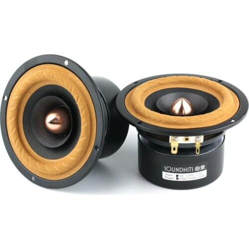 2pcs 4 inch full range speaker audio speaker bass balance desktop bookshelf speaker unit