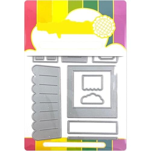 2021 New Building House Awning Metal Cutting Dies For DIY Craft Making Paper Greeting Card and Scrapbooking No Clear Stamps Set