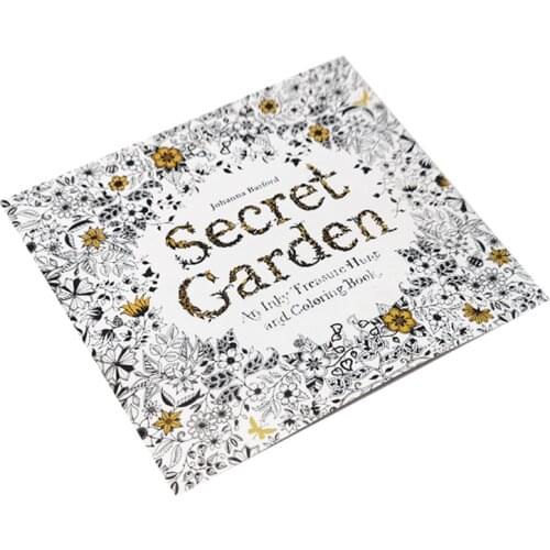 24 Page Secret English Painting Adult Decompression Hand-painted Coloring Doodle Books Children Stationery Office Supplies 1 pcs