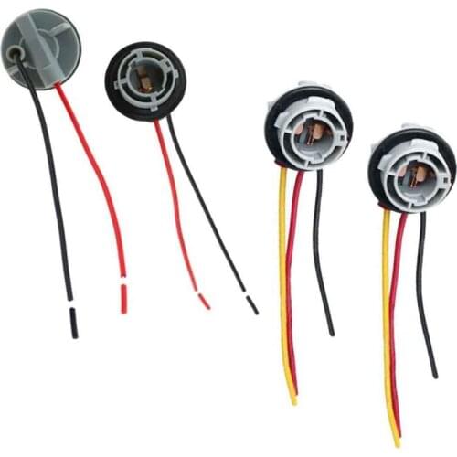 4 Pcs 15D Lamp Holder Bulbs P21/5W Adapter Base Socket Connector Plastic Car Accessories for Brake Light, 2 Pcs 1156 & 2 Pcs 115