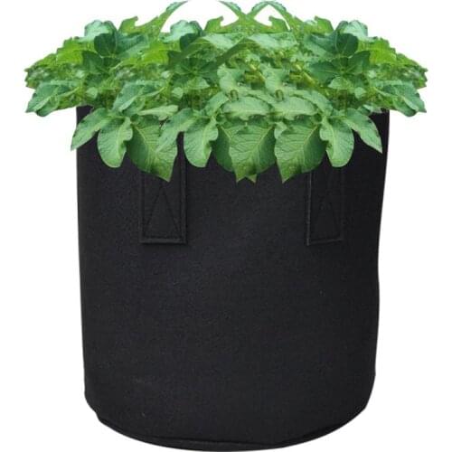 5pcs Tree Planting Bag Durable Green Nursery Seedling Bag Nutrition Flower Pot Thickened Carrot Strawberry Vegetable Planting