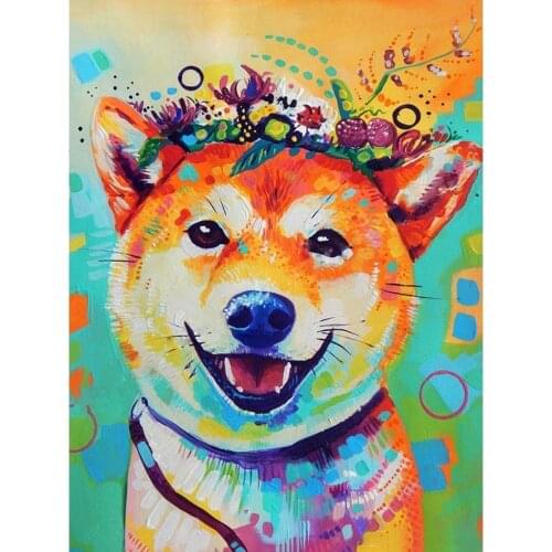 5D diamond mosaic painting Shiba Inu DIY diamond painting cross stitch full painting art mural painting