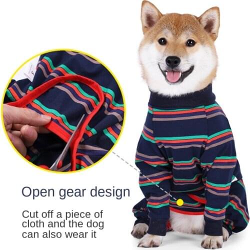 Dog Bodysuit Fully Surrounded Dog Jumpsuit High Elastic Four-legged Pajamas Physiological Prevent Licking Clothing Pet Clothes