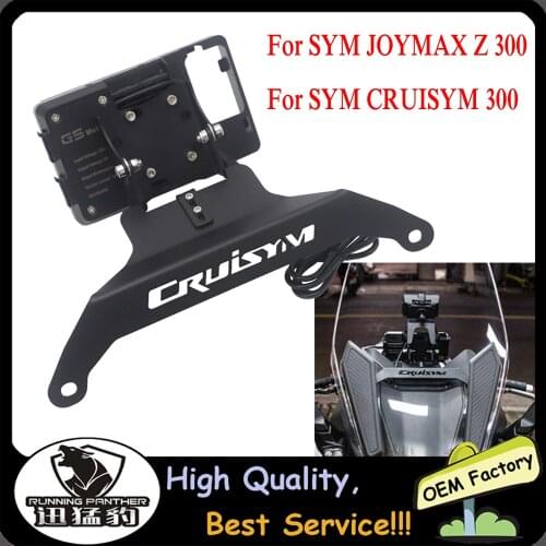 For SYM JOYMAX Z 300 2018 2019 for CRUISYM 300 2017 2018 Windshield Mount Navigation Bracket GPS Smartphone Holder Motorcycle