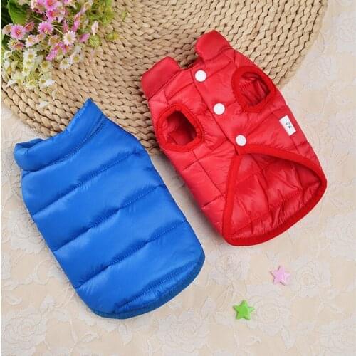 Double Side Wear Dog Clothes Light Winter Warm Dog Down Jacket for Small Puppy Dogs Windproof Clothing Sleeveless Coat Apparel