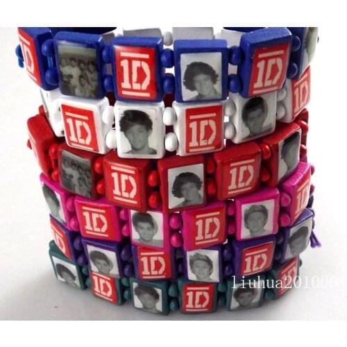 HOT Wholesale Jewelry Lots 60 pcs/lot 1D One 1 direction bracelets/wristbands 6 Colors FREE SHIPPING