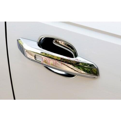Chrome Door Handle Cover Trim Handle Cover Bowl Decorative For Audi A4 2016 Car Styling Accessories