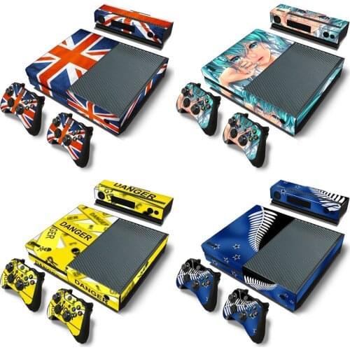 Classic Skin Stickers for XBOX One Console and 2pcs Controllers Skin Decal