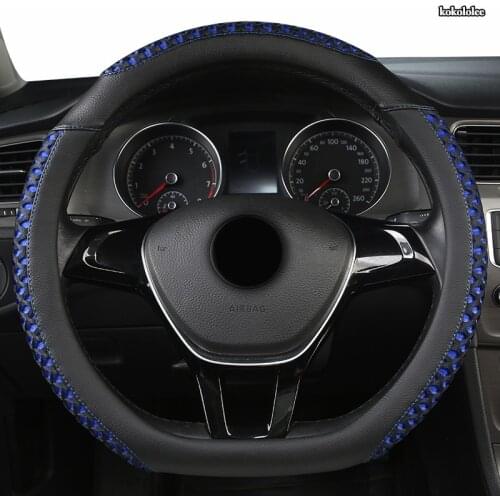 KOKOLOLEE Leather Car Steering Wheel Cover For Dodge Caliber Journey Ram 1500 Challenger Charger Nitro Durango