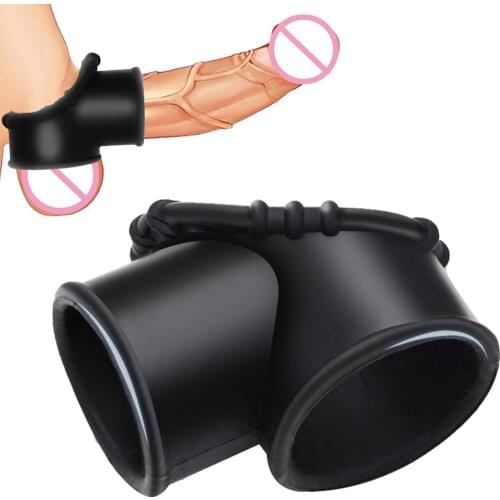 3 Holes Delayed Ejaculation Penis Ring Safe Material Cock Ring Soft Scrotum Ring Male Masturbation Tool Erotic Sex Toys for Man