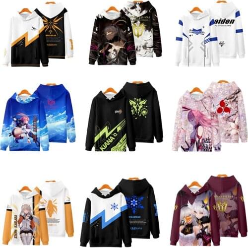 Anime Honkai Impact 3 Cosplay Costume Kiana Kaslana Raiden Mei Theresa Apocalypse Yae Sakura Fu Hua Unisex 3D Hoodies Sweatshirt