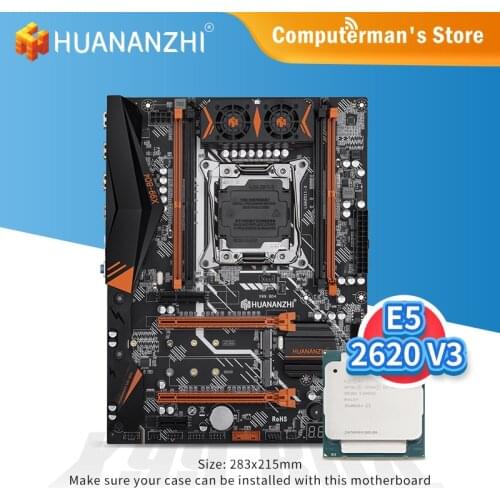HUANANZHI X99 BD4 X99 Motherboard combo kit set Intel XEON E5 2620 V3 support 4 * DDR4 RECC NON-ECC memory M.2 NVME NGFF USB3.0