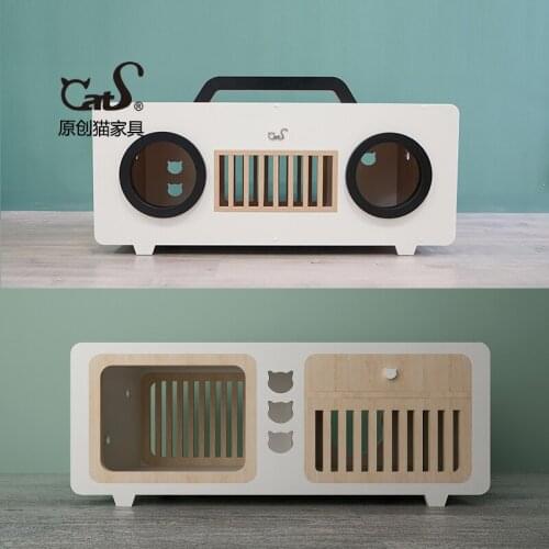 Cat Furniture, Retro Color Matching Coffee Table, Wooden Cat House, Cat Litter, Cat Toy