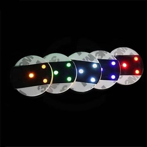 Set of 100 Super bright Luminous Flash Bottle Cup Mat Coaster 3 LED Light Glorifier Home Bar Club Party decor- 5 Colors optional