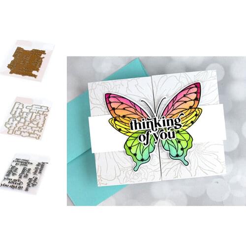 So Happy for You Sweetest Cutting Dies & Stamps & Stencil & Hot Foil Scrapbook Dariy Decoration Stencil Embossing Template DIY