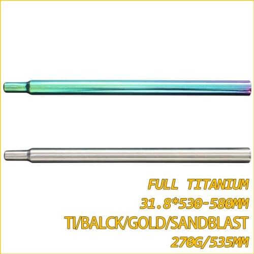 Folding Bike Seatpost Seat Post Full Carbon Fiber Road Bicycle Parts 31.8*530mm-580mm 186g Lightweight Bmx For Brompton