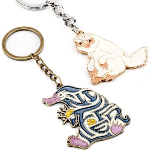 Fantastic Beasts and Where to Find Them Key chain Cartoon Niffler/DEMIGUISE Pendant Keyrings Souvenir
