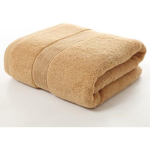 Simple Pure Cotton Thickened Bath Towel Beach Gym Pool Blanket Absorbent Non-slip Washcloth 70x140cm