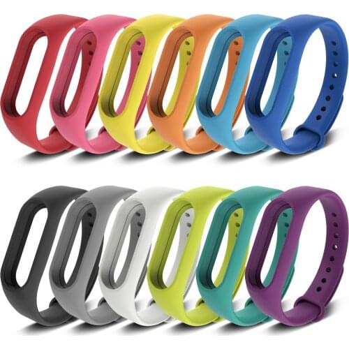 2PCS Wristlet Watch Strap for Xiaomi Mi band 2 Replacement Belt M2 Soft Silicone Wristband Watchband for Mi band