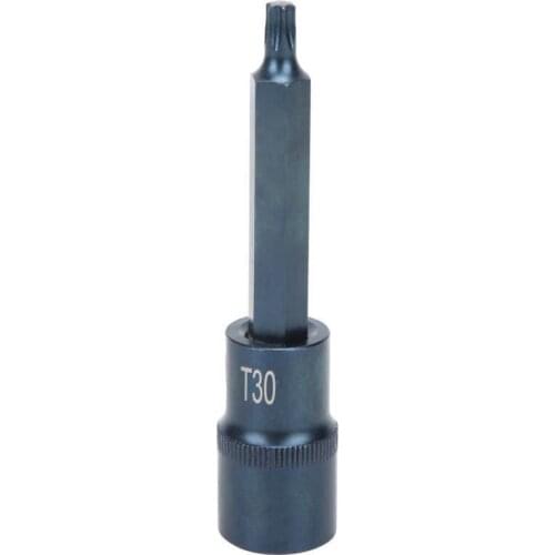 S2 Alloy Steel Socket Bit Star Electric Quick Wrench Tool Hardware Blueing Blister 1/2X100XT30 Industrial Supplies