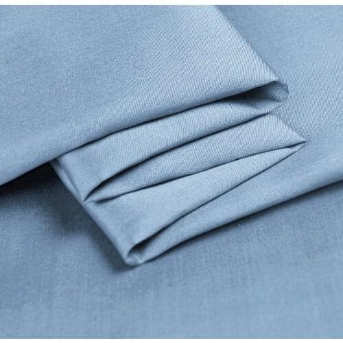 Silk Wool Twill Fabric140cm width 32mm/48%Silk+52%Natural Silk Fabric High Quality Luxury Trench Material 48 Grey Blue