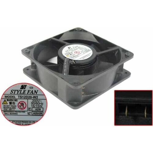 STYLE FAN TS12D20-W2 AC 200V 16/15w 120x120x38mm Server Cooling Fan